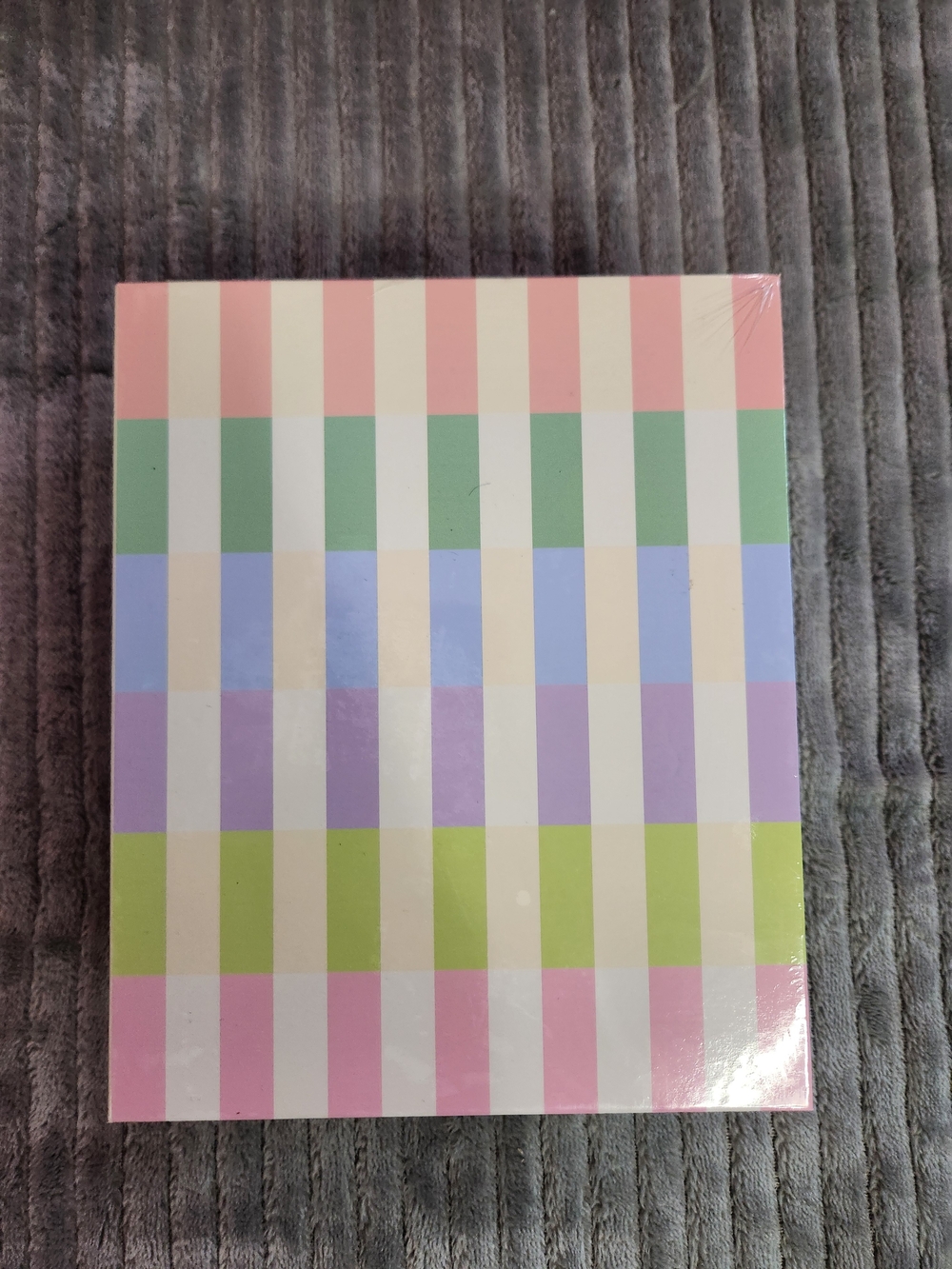 colorful pastel striped jigsaw puzzle keepsake box nwt